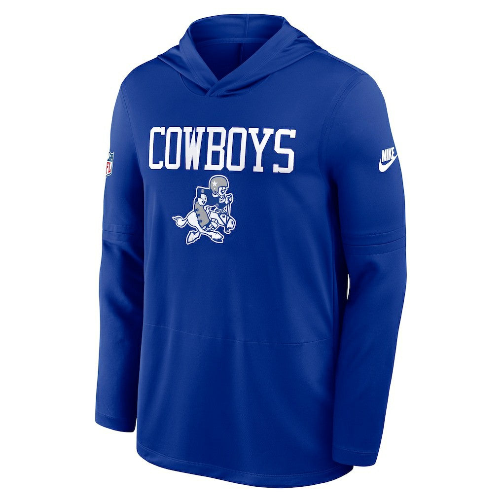 Dallas Cowboys Sideline Alt Pack Dri-FIT Lightweight Hooded Top Royal | Nike for Sale