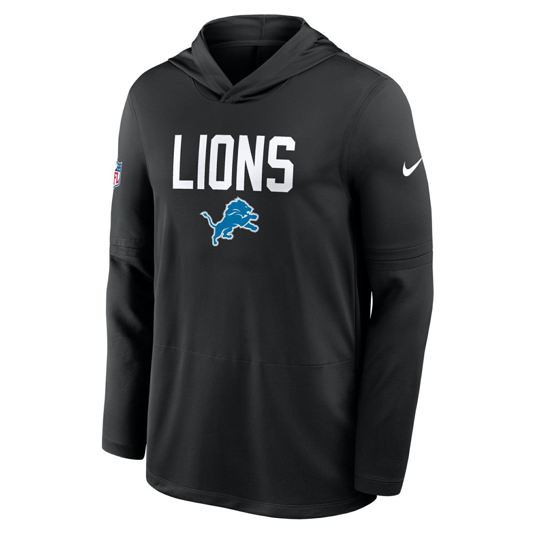 Detroit Lions Sideline Pass Accuracy Dri-FIT Long Sleeve Hoodie T-Shirt Black | Nike for Sale