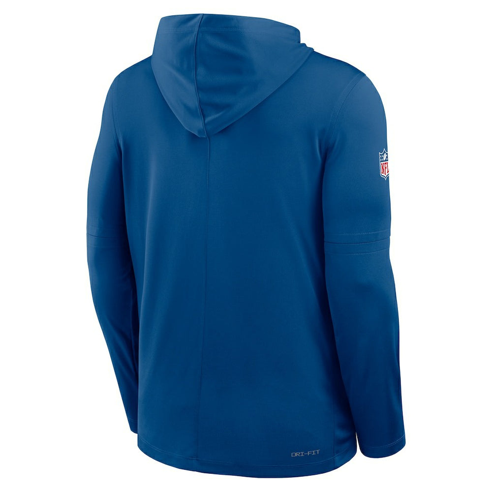 Indianapolis Colts Sideline Pass Accuracy Dri-FIT Long Sleeve Hoodie T-Shirt Royal | Nike for Sale
