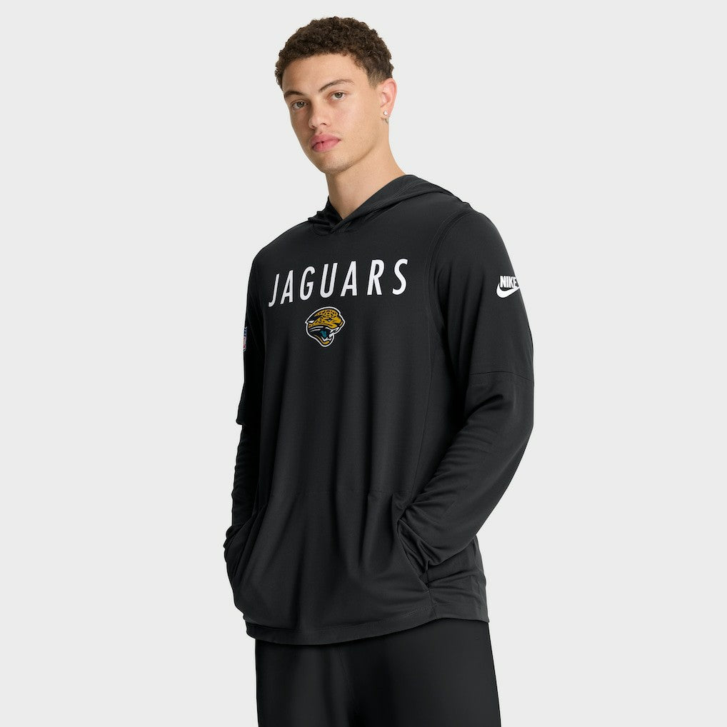 Jacksonville Jaguars Sideline Pass Accuracy Dri-FIT Long Sleeve Hoodie T-Shirt  Black | Nike for Sale