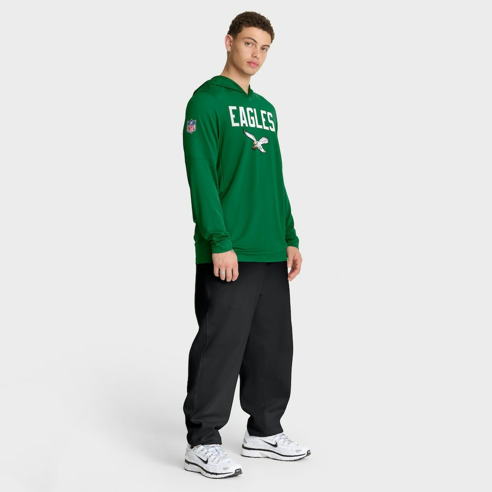Philadelphia Eagles Sideline Pass Accuracy Dri-FIT Long Sleeve Hoodie T-Shirt  Kelly Green | Nike for Sale