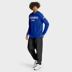 Seattle Seahawks Sideline Pass Accuracy Dri-FIT Long Sleeve Hoodie T-Shirt Royal | Nike for Sale