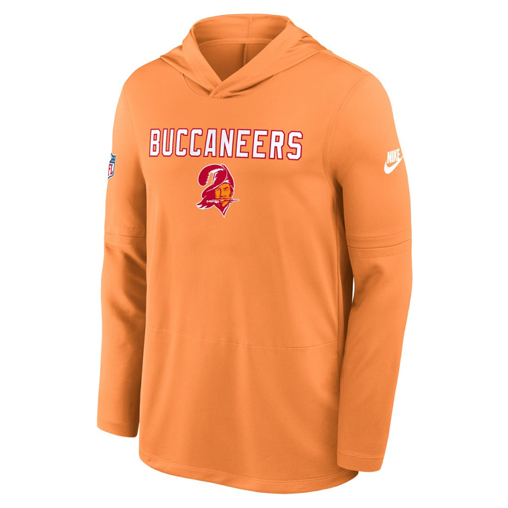 Tampa Bay Buccaneers Sideline Pass Accuracy Dri-FIT Long Sleeve Hoodie T-Shirt Orange | Nike for Sale
