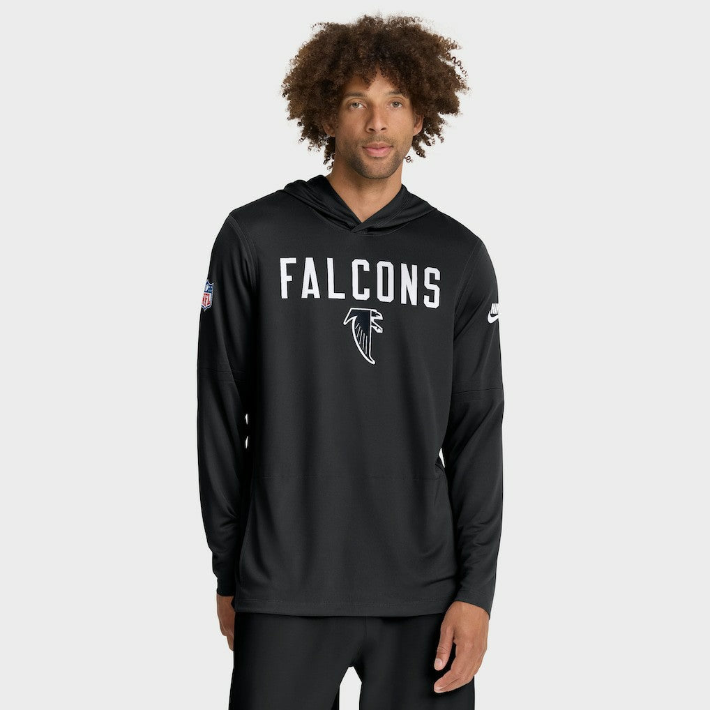 Atlanta Falcons Sideline Pass Accuracy Dri-FIT Long Sleeve Hoodie T-Shirt Black | Nike for Sale