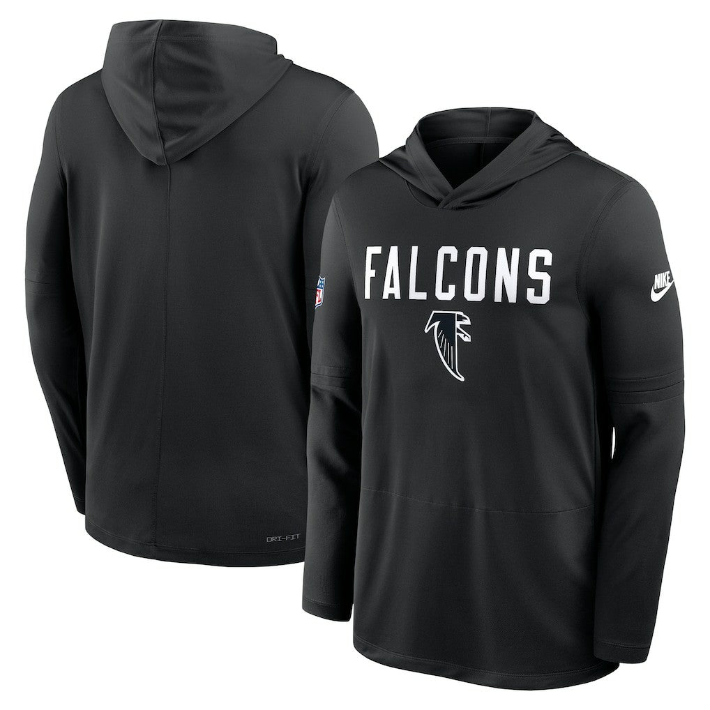 Atlanta Falcons Sideline Pass Accuracy Dri-FIT Long Sleeve Hoodie T-Shirt Black | Nike for Sale