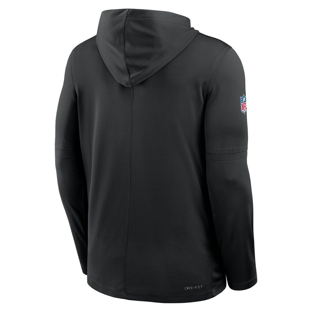 New York Jets Sideline Pass Accuracy Dri-FIT Long Sleeve Hoodie T-Shirt Black | Nike for Sale