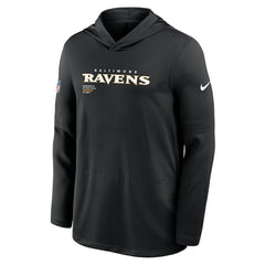 Baltimore Ravens Sideline Pure Fury Performance Long Sleeve Hoodie T-Shirt Black | Nike for Sale