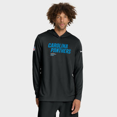 Carolina Panthers Sideline Pure Fury Performance Long Sleeve Hoodie T-Shirt Black | Nike for Sale