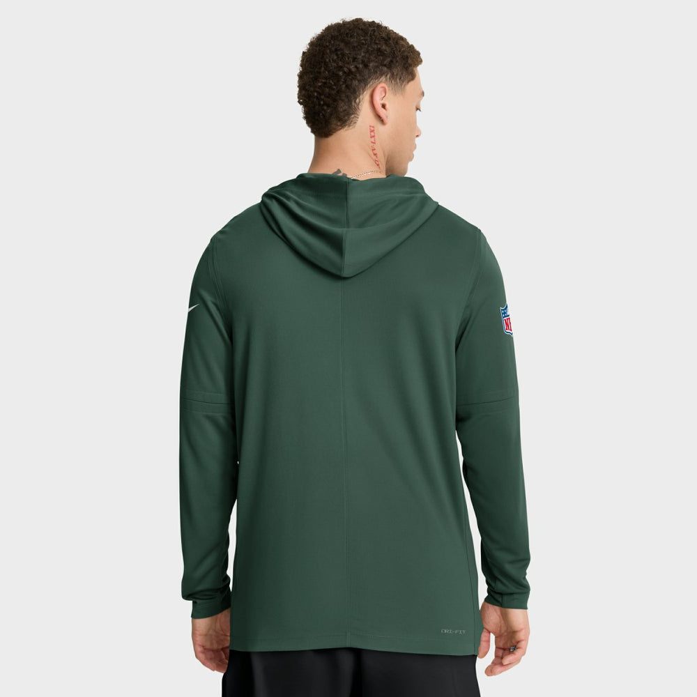 Green Bay Packers Sideline Pure Fury Performance Long Sleeve Hoodie T-Shirt Green | Nike for Sale