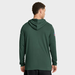 Green Bay Packers Sideline Pure Fury Performance Long Sleeve Hoodie T-Shirt Green | Nike for Sale