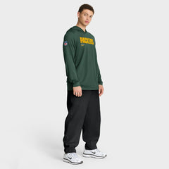 Green Bay Packers Sideline Pure Fury Performance Long Sleeve Hoodie T-Shirt Green | Nike for Sale
