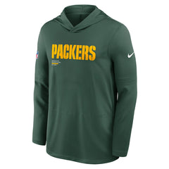 Green Bay Packers Sideline Pure Fury Performance Long Sleeve Hoodie T-Shirt Green | Nike for Sale