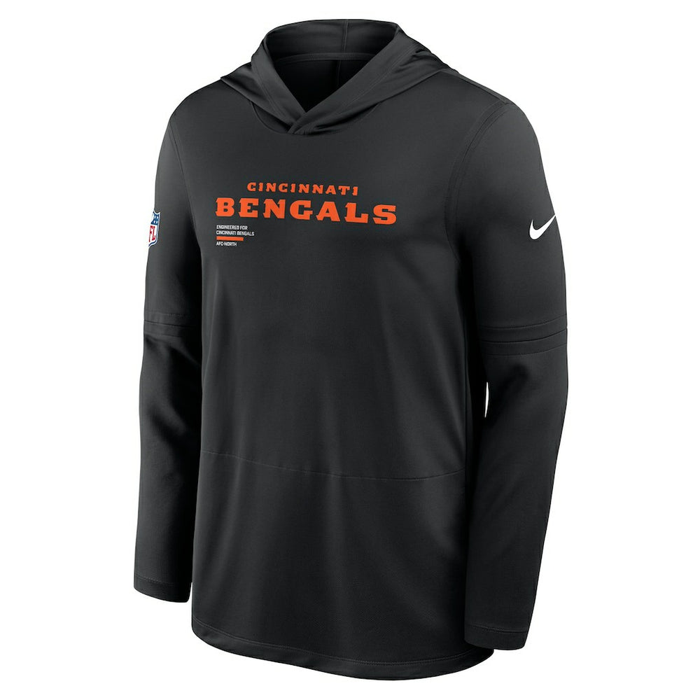 Cincinnati Bengals Sideline Pure Fury Performance Long Sleeve Hoodie T-Shirt Black | Nike for Sale