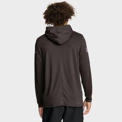 Cleveland Browns Sideline Pure Fury Performance Long Sleeve Hoodie T-Shirt Brown | Nike for Sale