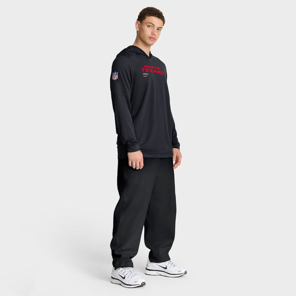 Houston Texans Sideline Pure Fury Performance Long Sleeve Hoodie T-Shirt Navy | Nike for Sale