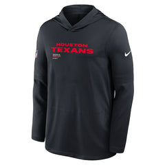 Houston Texans Sideline Pure Fury Performance Long Sleeve Hoodie T-Shirt Navy | Nike for Sale