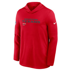 Houston Texans Sideline Pure Fury Performance Long Sleeve Hoodie T-Shirt Red | Nike for Sale