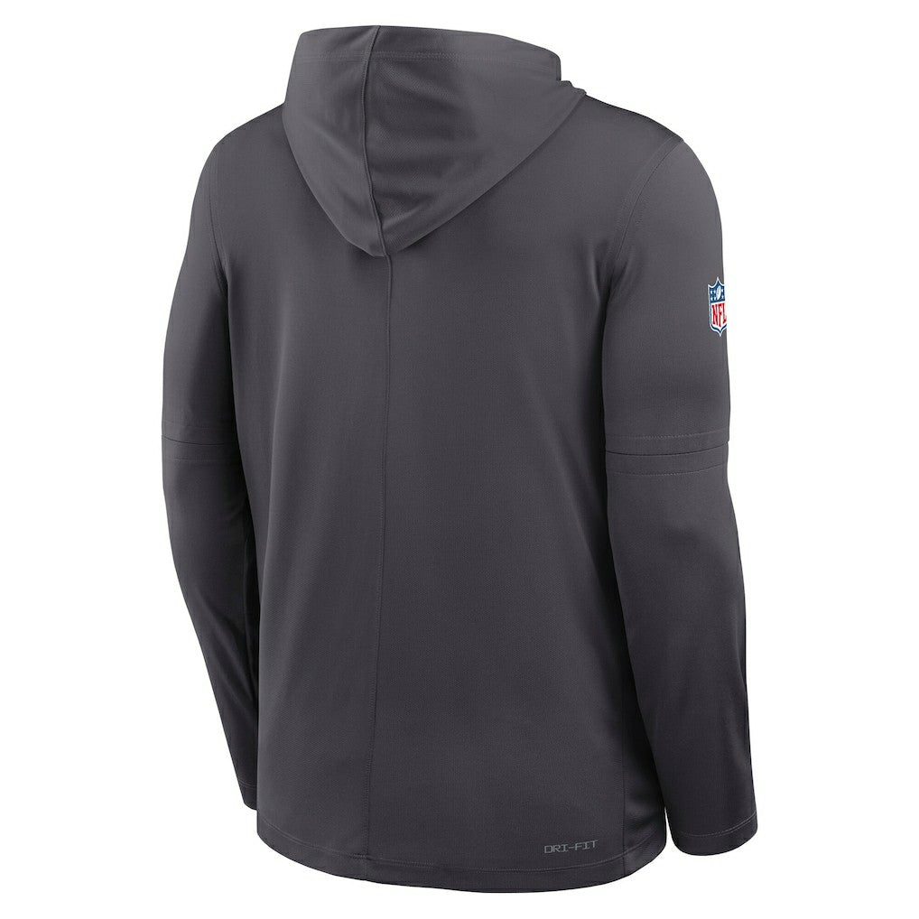 Dallas Cowboys Sideline Pure Fury Performance Long Sleeve Hoodie T-Shirt Anthracite | Nike for Sale