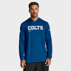 Indianapolis Colts Sideline Pure Fury Performance Long Sleeve Hoodie T-Shirt Royal | Nike for Sale