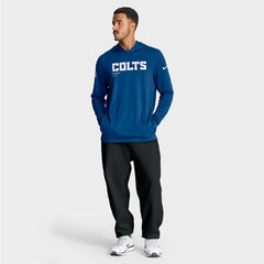 Indianapolis Colts Sideline Pure Fury Performance Long Sleeve Hoodie T-Shirt Royal | Nike for Sale