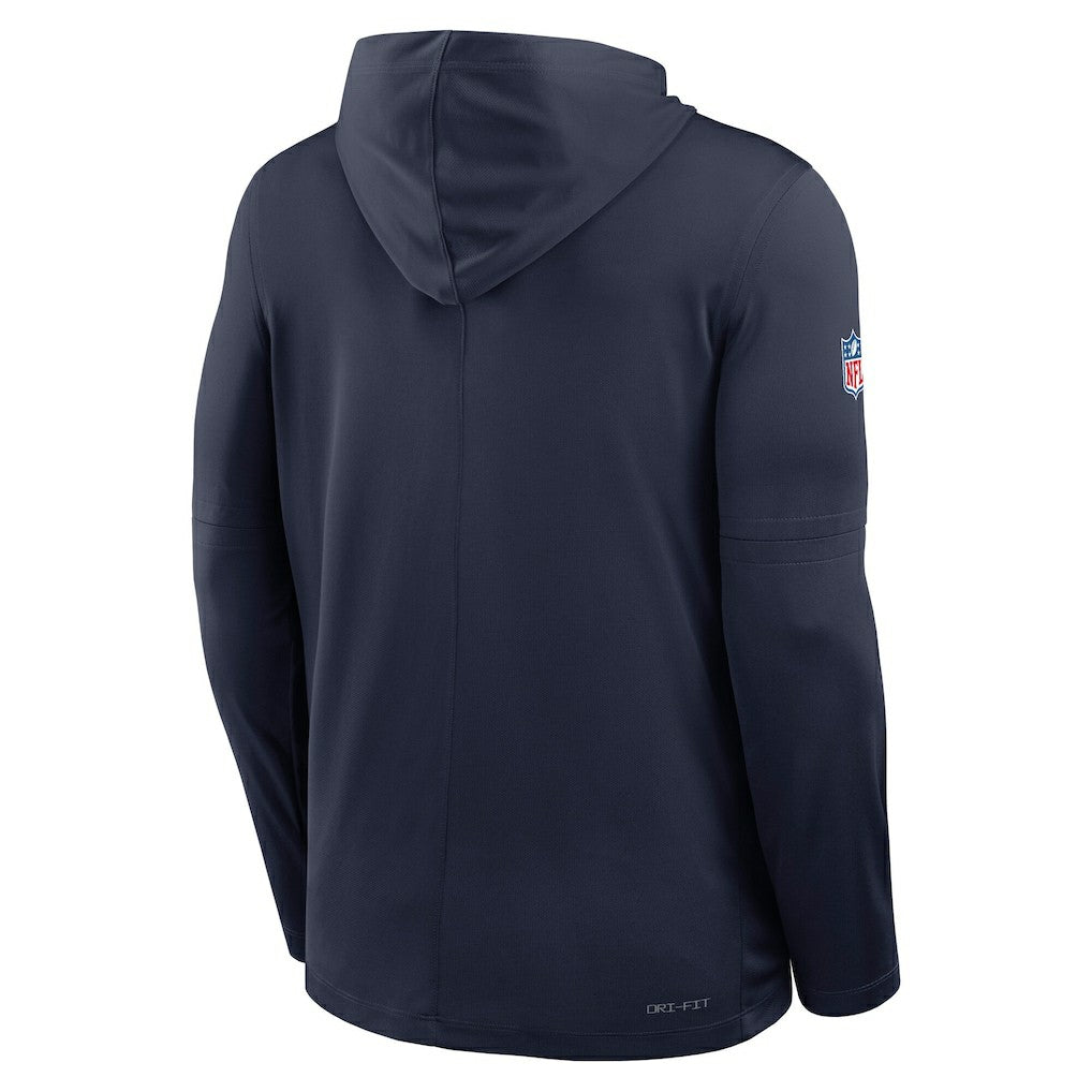 Dallas Cowboys Sideline Pure Fury Performance Long Sleeve Hoodie T-Shirt Navy | Nike for Sale