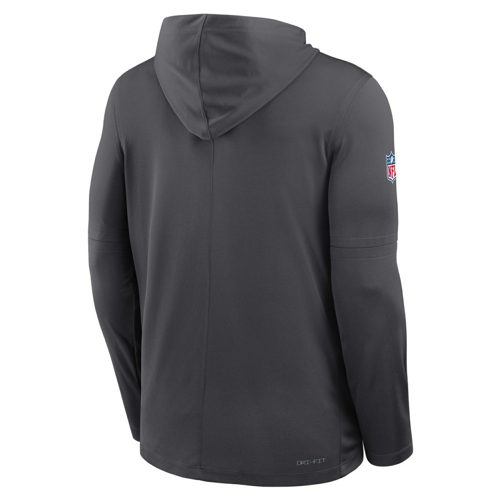 Green Bay Packers Sideline Pure Fury Performance Long Sleeve Hoodie T-Shirt Anthracite | Nike for Sale