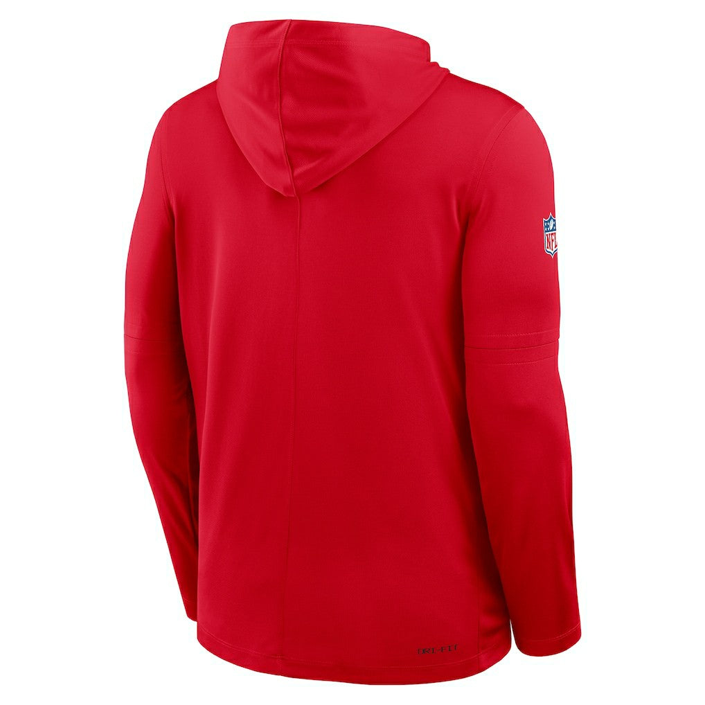 Kansas City Chiefs Sideline Pure Fury Performance Long Sleeve Hoodie T-Shirt Red | Nike for Sale