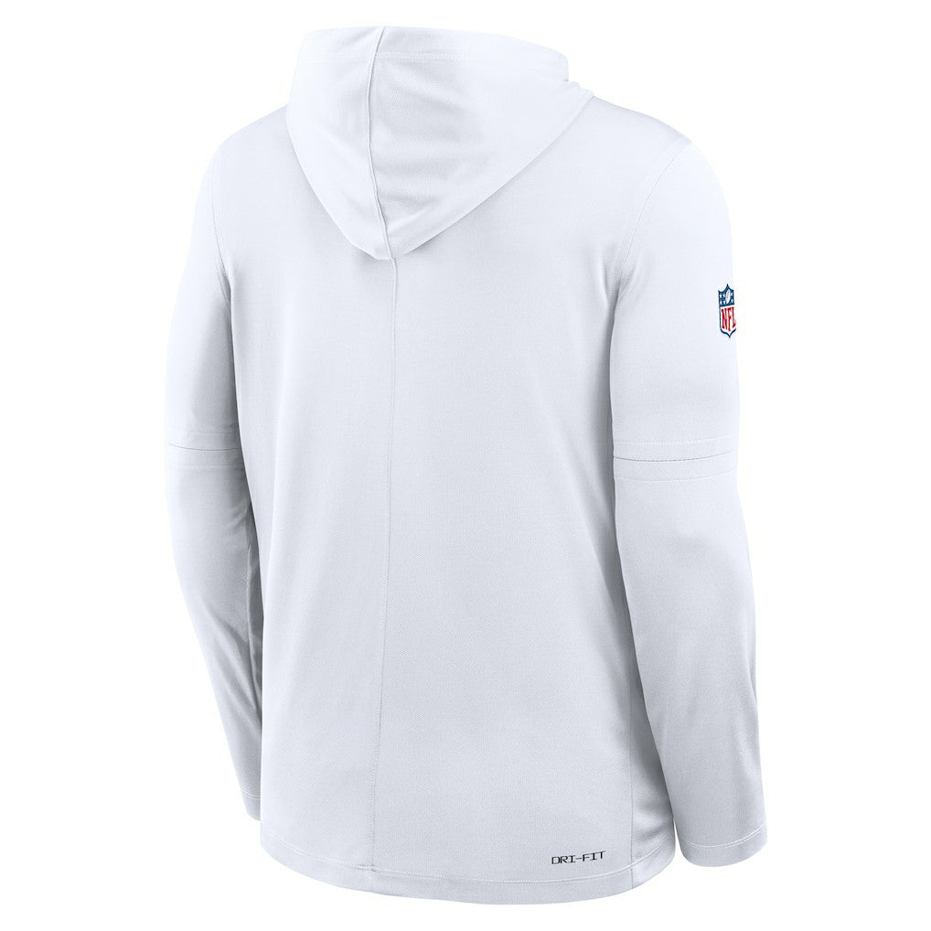 Minnesota Vikings Sideline Pure Fury Performance Long Sleeve Hoodie T-Shirt White | Nike for Sale