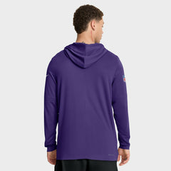 Minnesota Vikings Sideline Pure Fury Performance Long Sleeve Hoodie T-Shirt Purple | Nike for Sale