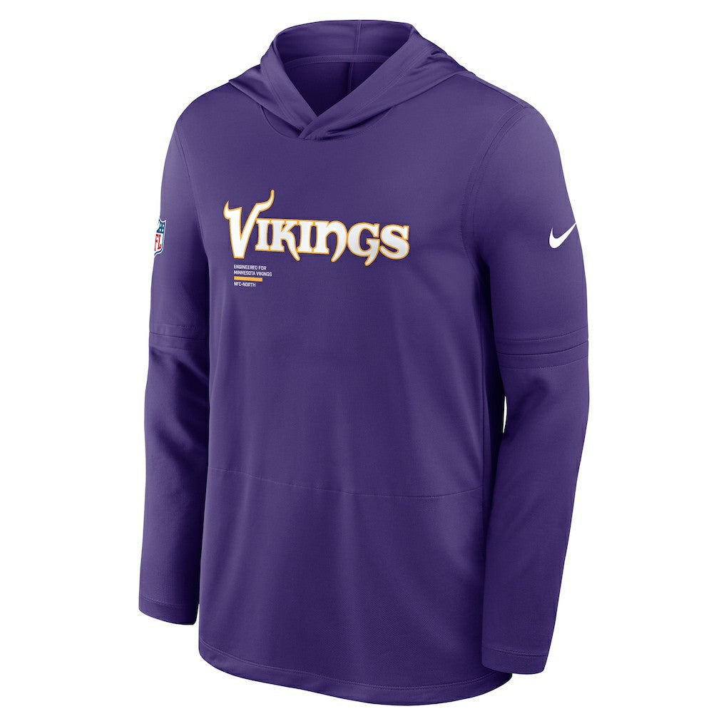 Minnesota Vikings Sideline Pure Fury Performance Long Sleeve Hoodie T-Shirt Purple | Nike for Sale
