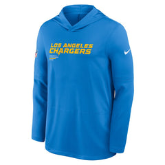 Los Angeles Chargers Sideline Pure Fury Performance Long Sleeve Hoodie T-Shirt Powder Blue | Nike for Sale