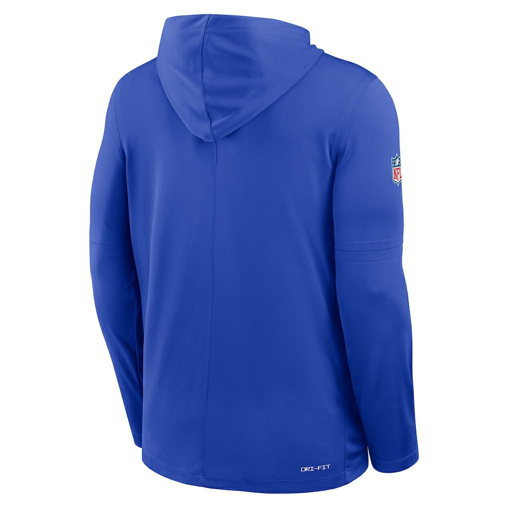 Los Angeles Rams Sideline Pure Fury Performance Long Sleeve Hoodie T-Shirt Royal | Nike for Sale