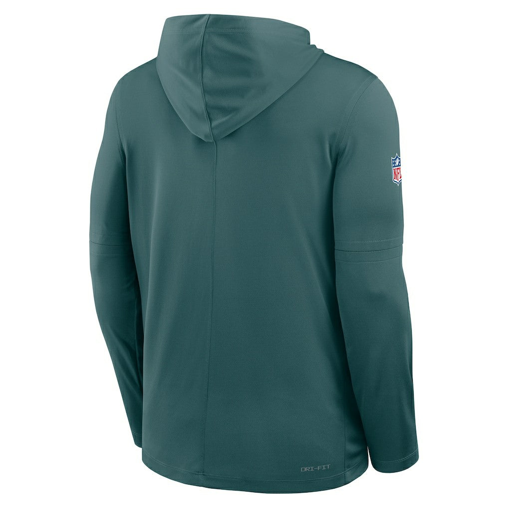 Philadelphia Eagles Sideline Pure Fury Performance Long Sleeve Hoodie T-Shirt Green | Nike for Sale