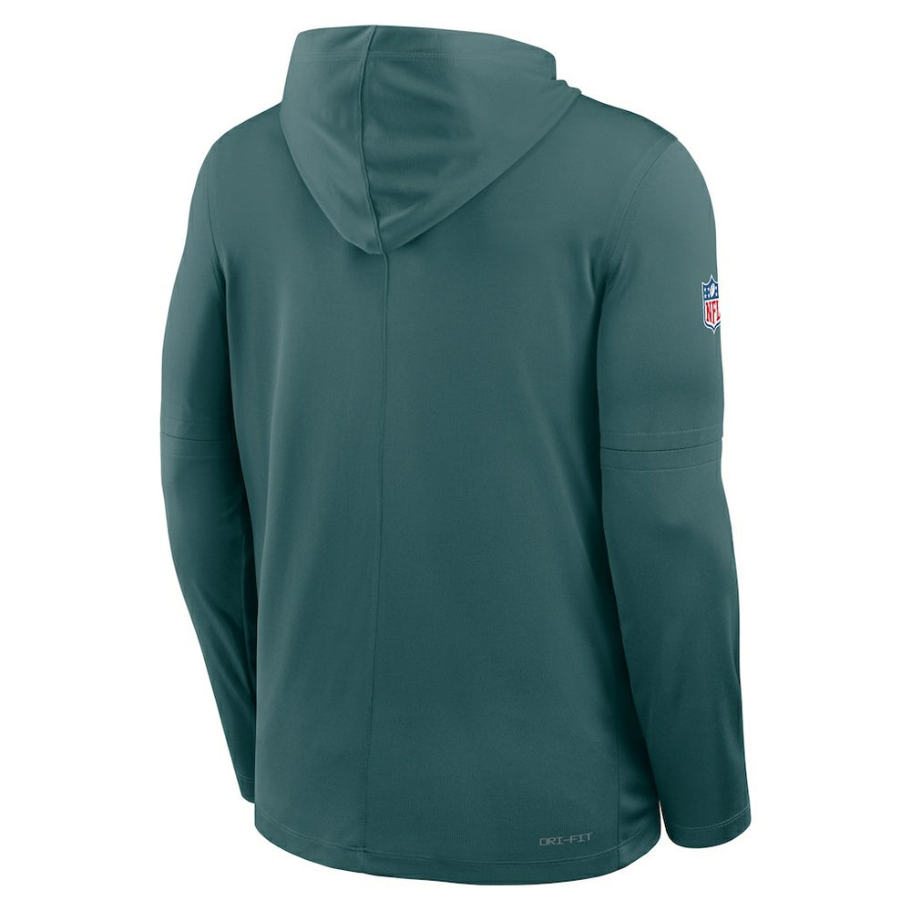 Philadelphia Eagles Sideline Pure Fury Performance Long Sleeve Hoodie T-Shirt Green | Nike for Sale