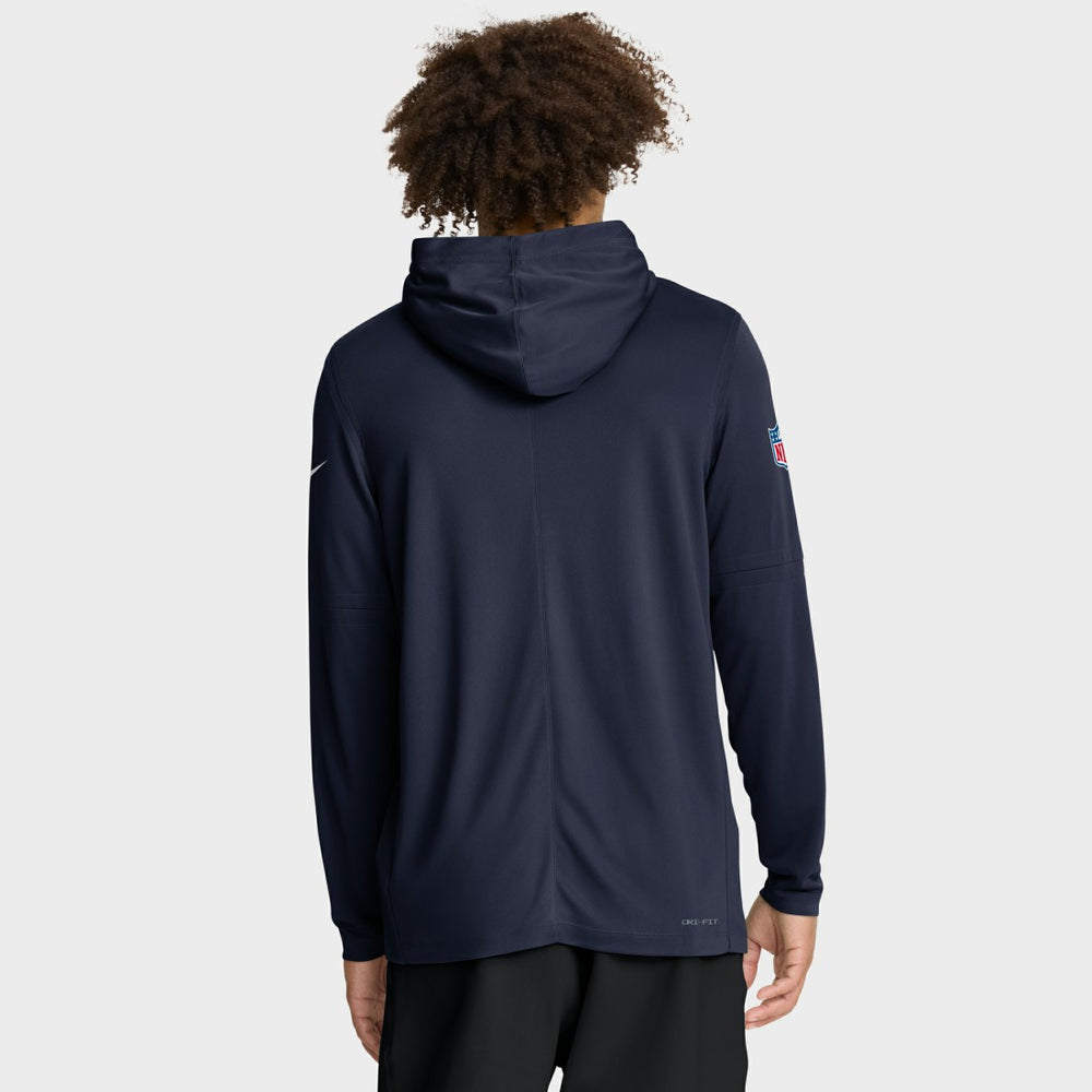 Denver Broncos Sideline Pure Fury Performance Long Sleeve Hoodie T-Shirt Navy | Nike for Sale