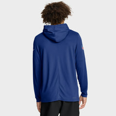 New York Giants Sideline Pure Fury Performance Long Sleeve Hoodie T-Shirt Royal | Nike for Sale