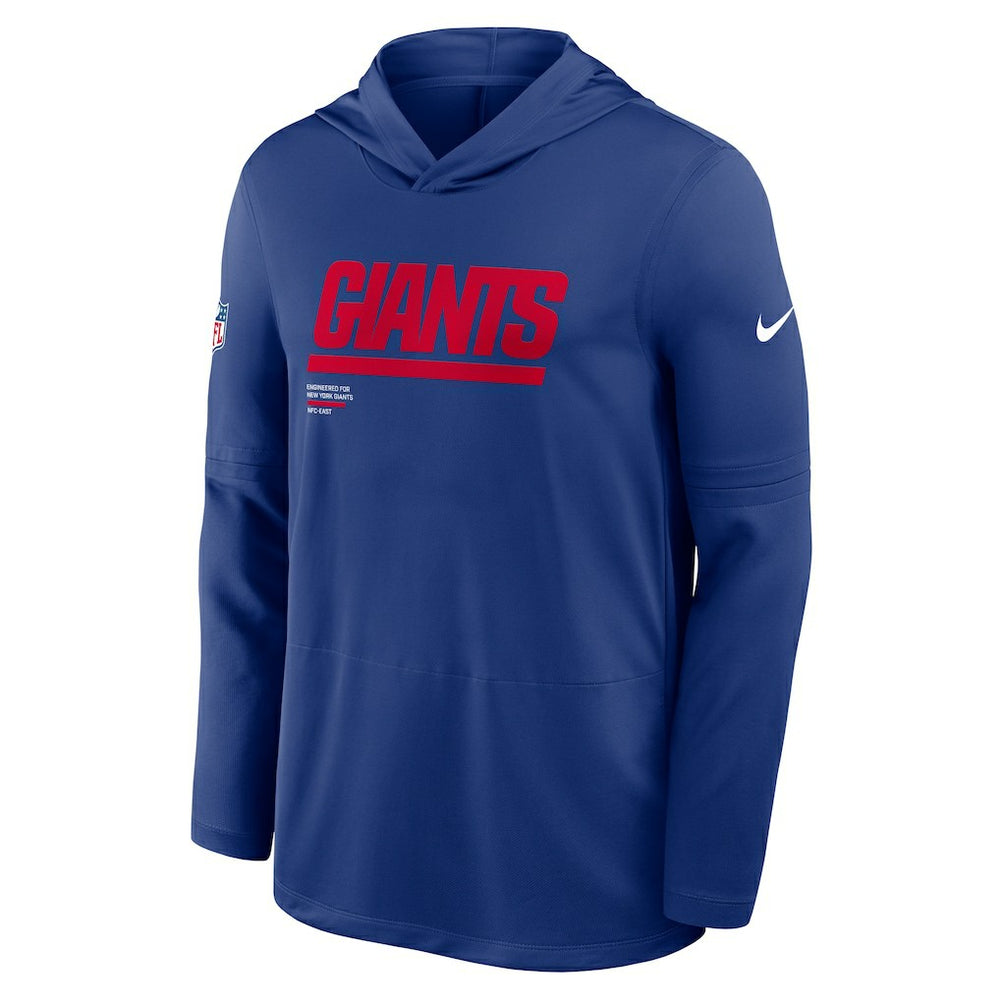 New York Giants Sideline Pure Fury Performance Long Sleeve Hoodie T-Shirt Royal | Nike for Sale