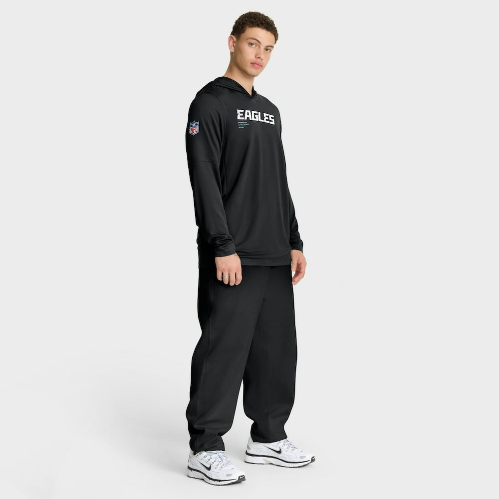 Philadelphia Eagles Sideline Pure Fury Performance Long Sleeve Hoodie T-Shirt Black | Nike for Sale