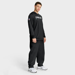 Philadelphia Eagles Sideline Pure Fury Performance Long Sleeve Hoodie T-Shirt Black | Nike for Sale