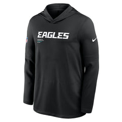 Philadelphia Eagles Sideline Pure Fury Performance Long Sleeve Hoodie T-Shirt Black | Nike for Sale