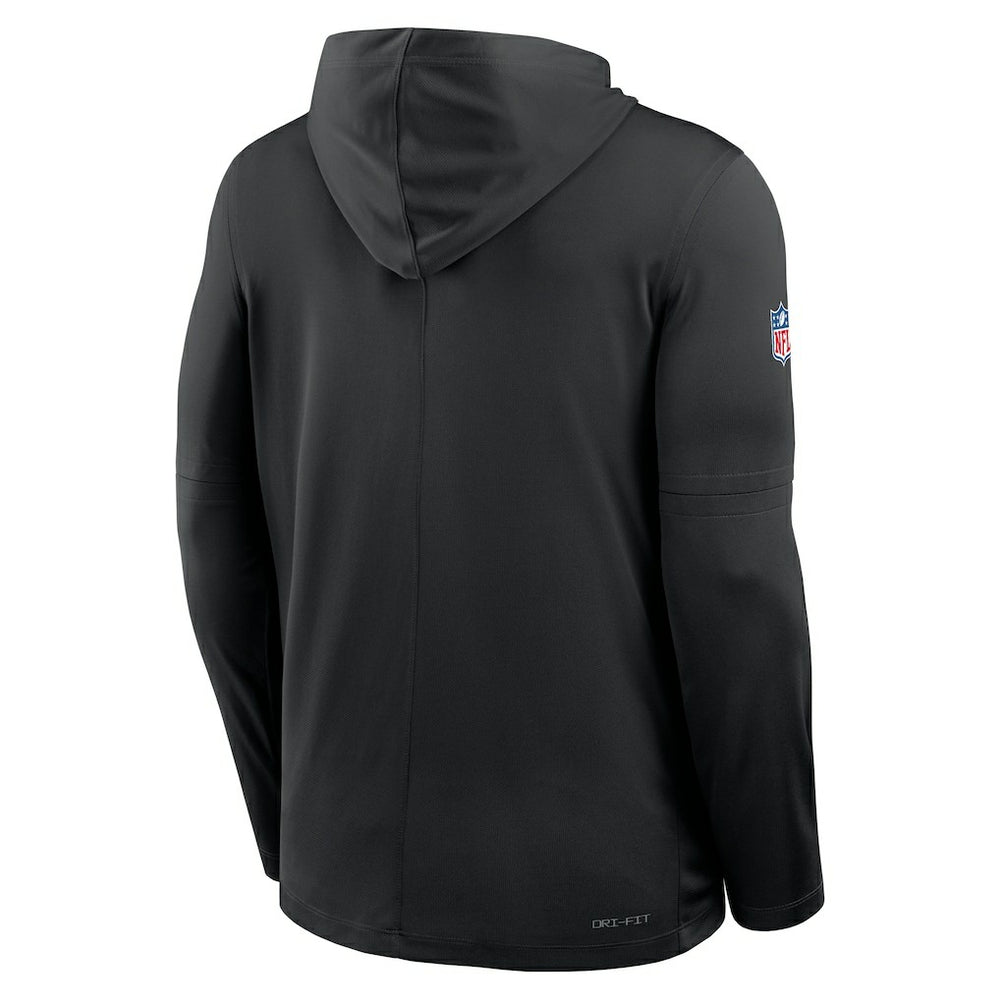 Philadelphia Eagles Sideline Pure Fury Performance Long Sleeve Hoodie T-Shirt Black | Nike for Sale