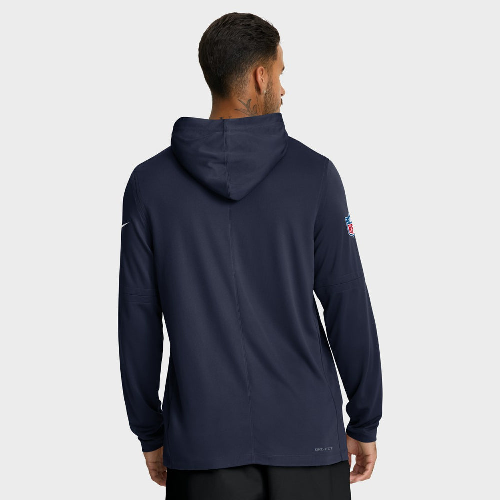 Seattle Seahawks Sideline Pure Fury Performance Long Sleeve Hoodie T-Shirt College Navy | Nike for Sale