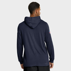 Seattle Seahawks Sideline Pure Fury Performance Long Sleeve Hoodie T-Shirt College Navy | Nike for Sale