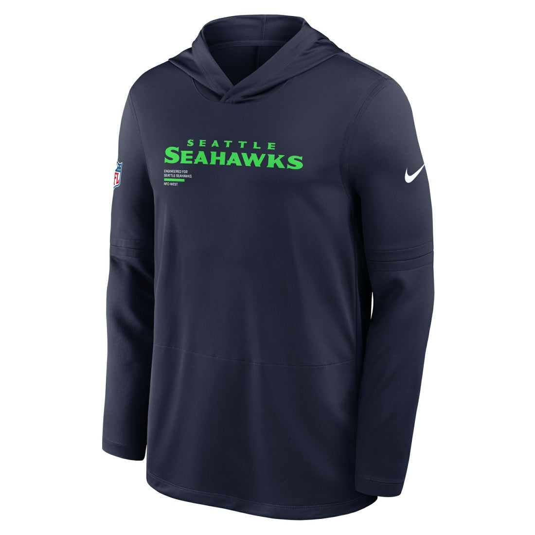 Seattle Seahawks Sideline Pure Fury Performance Long Sleeve Hoodie T-Shirt College Navy | Nike for Sale