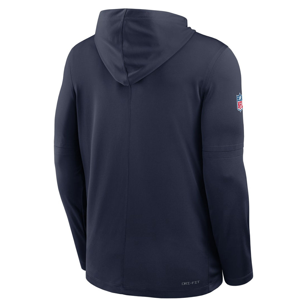 Seattle Seahawks Sideline Pure Fury Performance Long Sleeve Hoodie T-Shirt College Navy | Nike for Sale