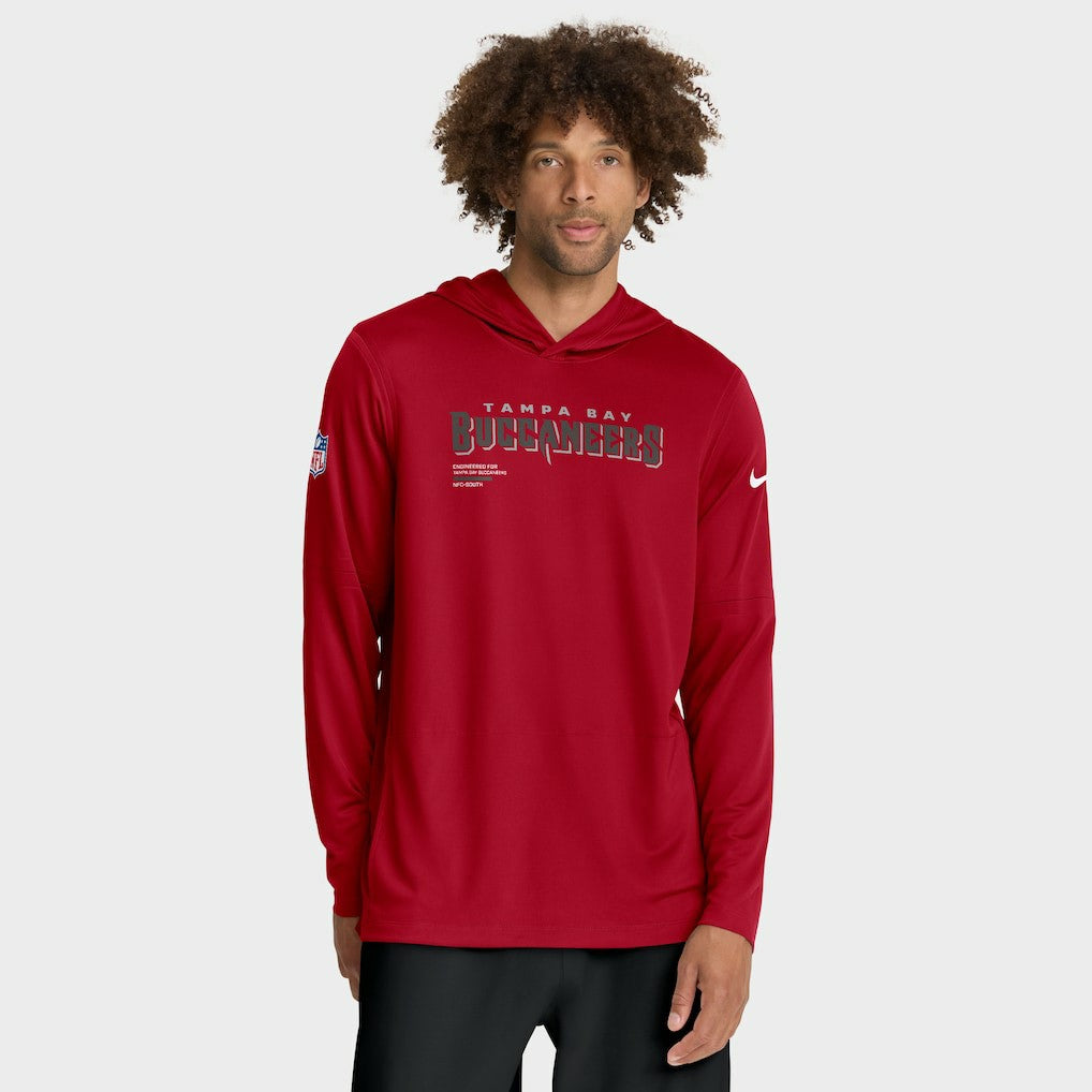Tampa Bay Buccaneers Sideline Pure Fury Performance Long Sleeve Hoodie T-Shirt Red | Nike for Sale