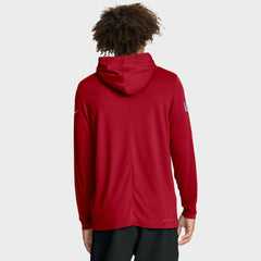 Tampa Bay Buccaneers Sideline Pure Fury Performance Long Sleeve Hoodie T-Shirt Red | Nike for Sale