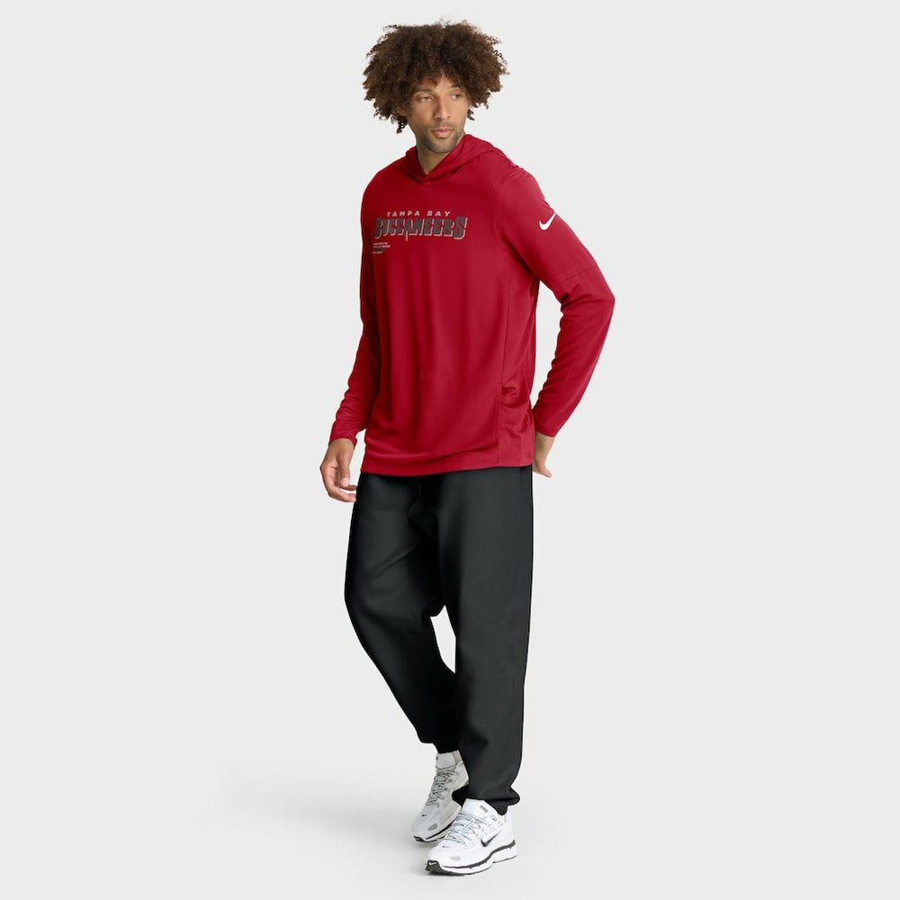 Tampa Bay Buccaneers Sideline Pure Fury Performance Long Sleeve Hoodie T-Shirt Red | Nike for Sale