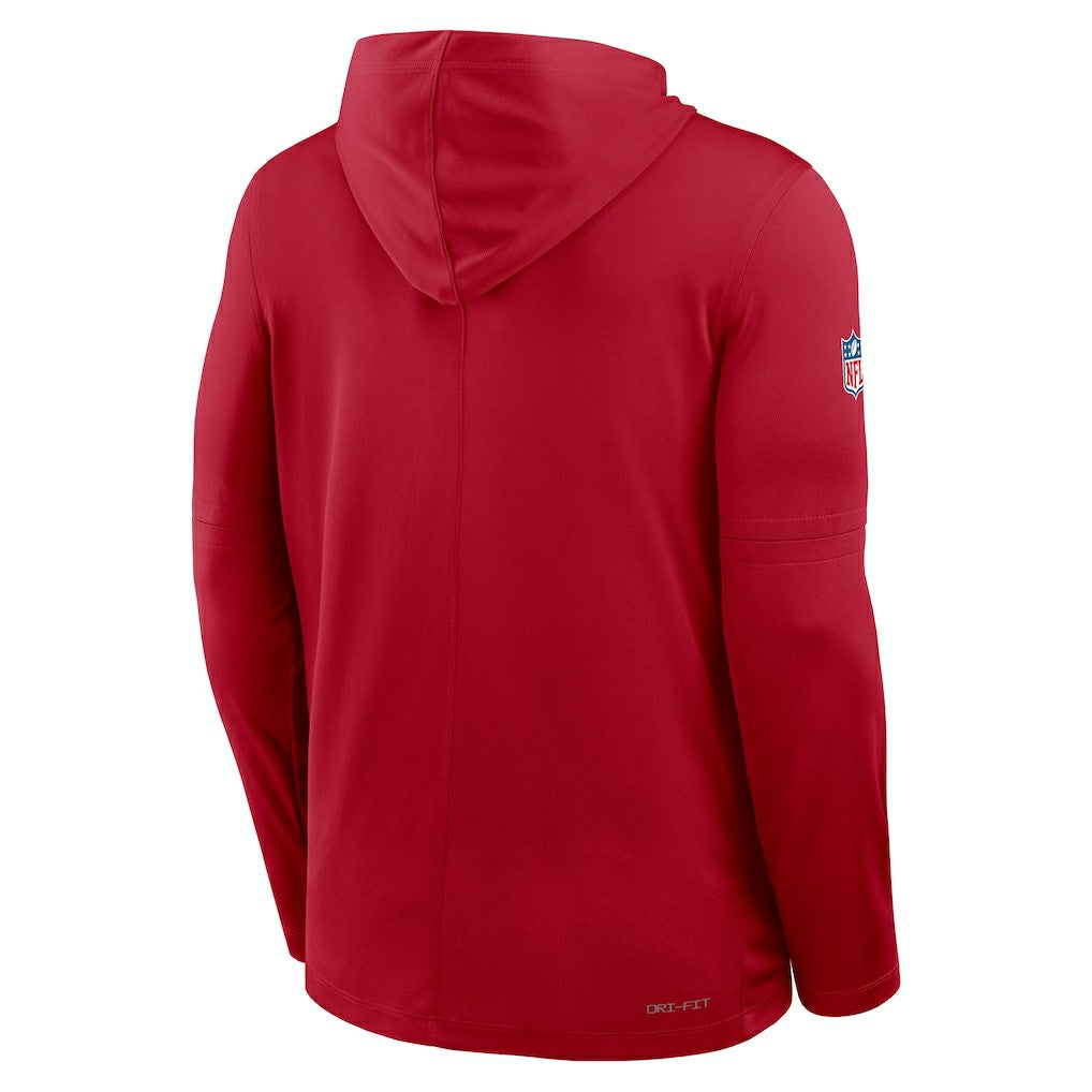 Tampa Bay Buccaneers Sideline Pure Fury Performance Long Sleeve Hoodie T-Shirt Red | Nike for Sale