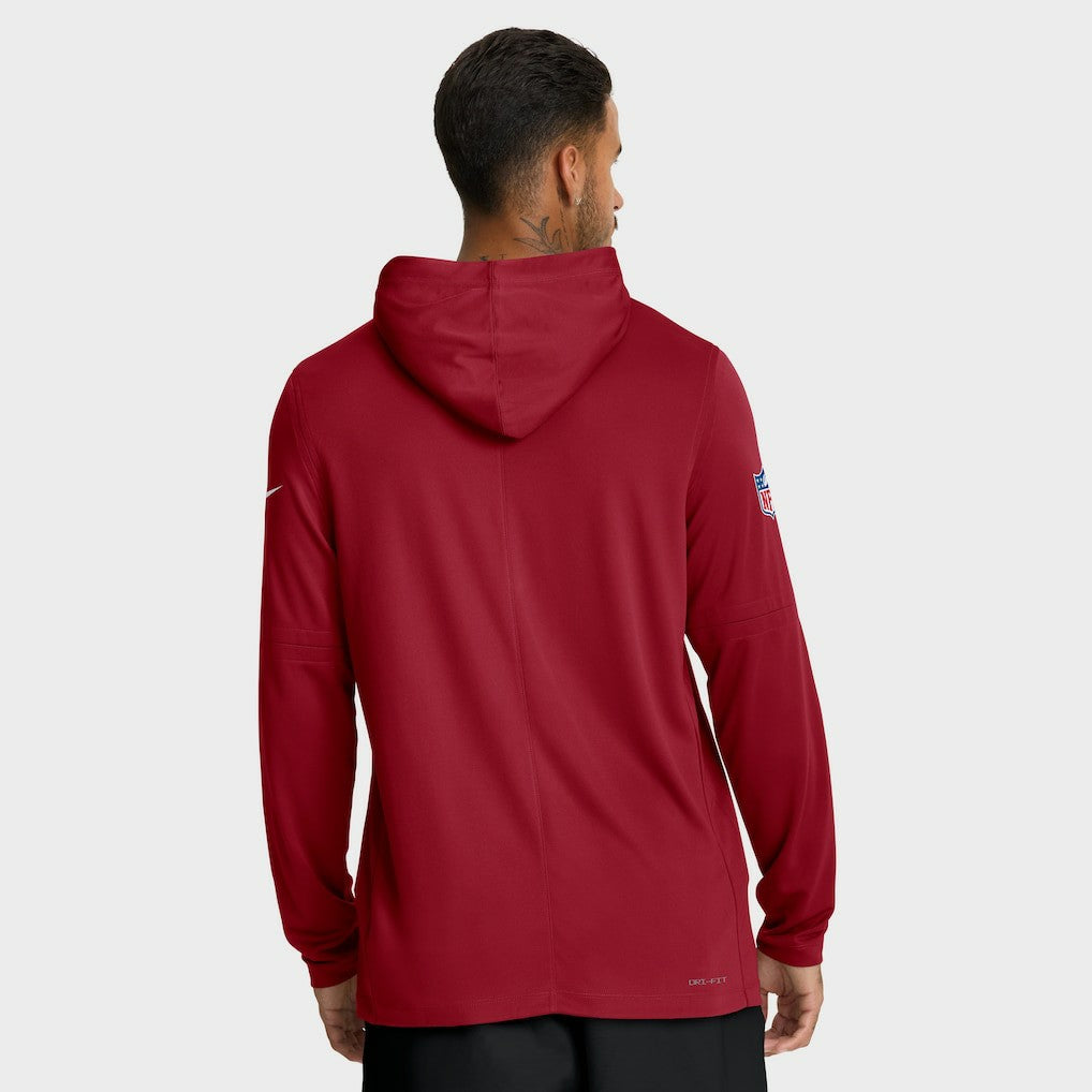 Arizona Cardinals Sideline Pure Fury Performance Long Sleeve Hoodie T-Shirt Cardinal | Nike for Sale